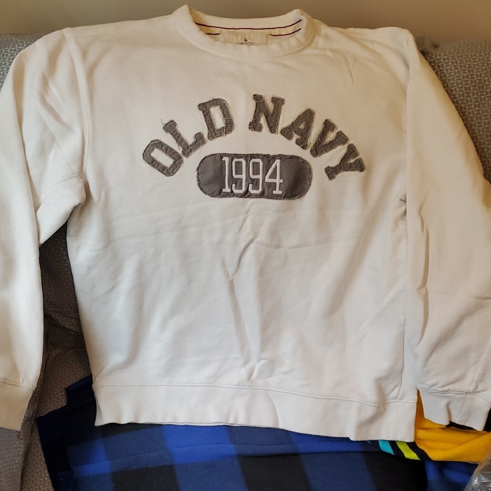 2for$20 Old Navy Mens White Sweatshirt